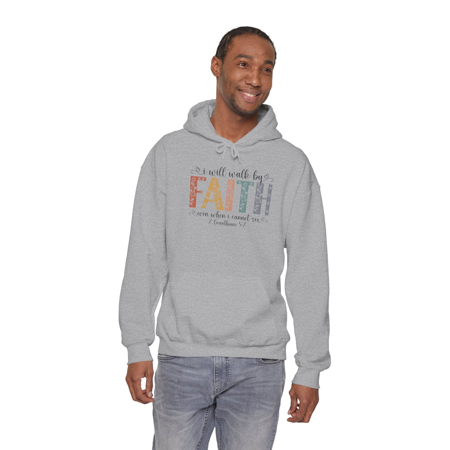 Walk By Faith — Inspirational Faith Graphic Hoodie