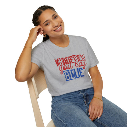 Whatever You Say Blue T-Shirt — Personalized Team Name & Number Jersey Tee