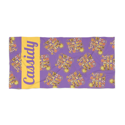 Sunshine In My Soul Beach Towel — Personalized Name & Design