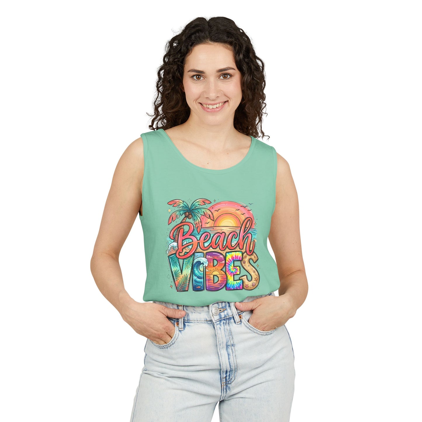 Beach Vibes — Breathable Garment-Dyed Summer Tank