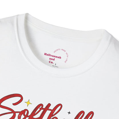 Softball Mama T-Shirt — Personalized Player Name and Number Tee