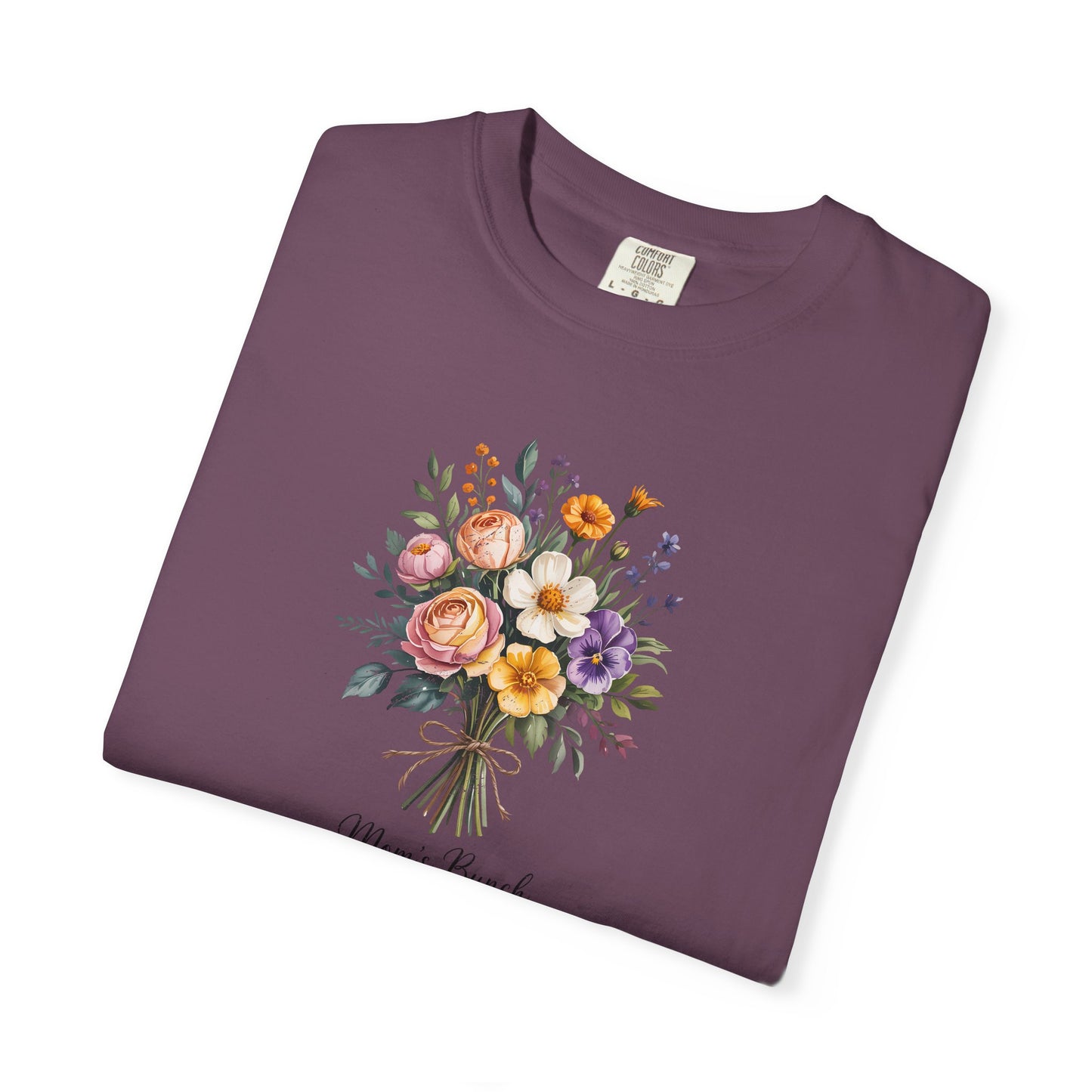 Mom's Bunch Custom Name T-Shirt — Personalized Mom Script Graphic Tee