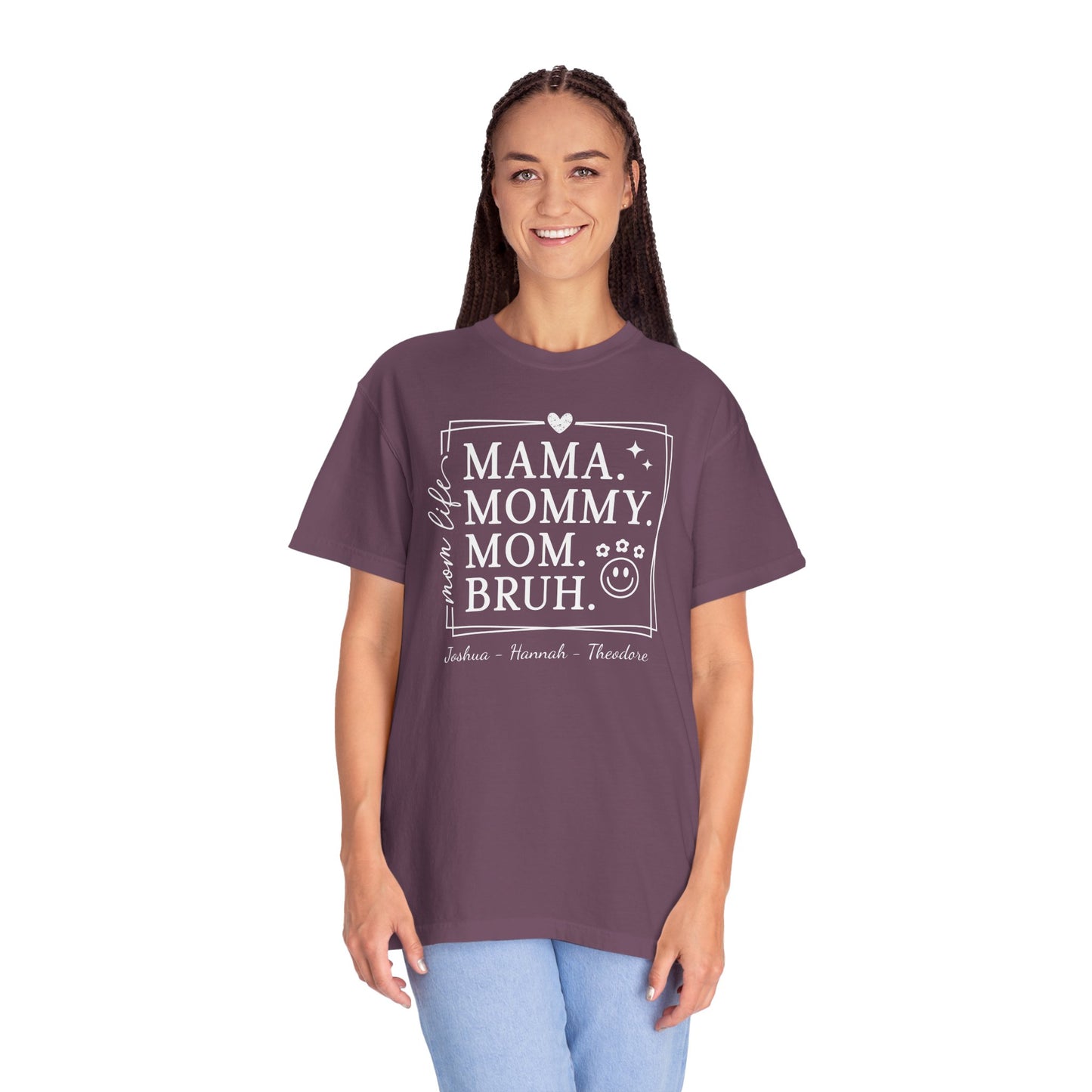 Mom Life Custom Name T-Shirt — Personalized Mom Script Graphic Tee