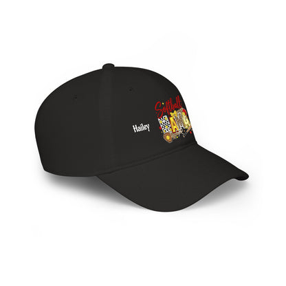 Softball Mama Low Profile Cap — Personalized Name & Number