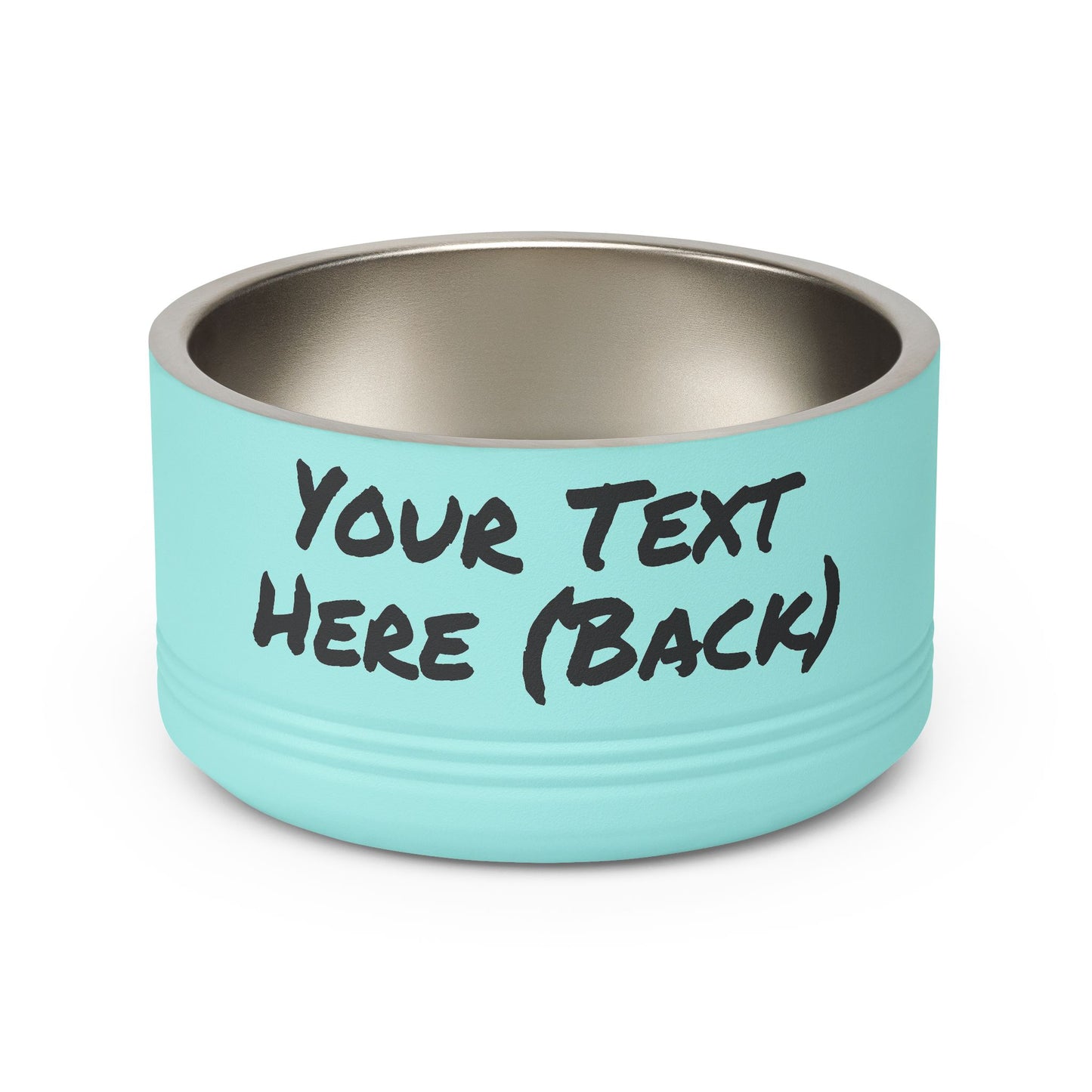 Custom Pet Bowl Black Text — Various Colors - 18oz Custom Dog & Cat Food Water Dish