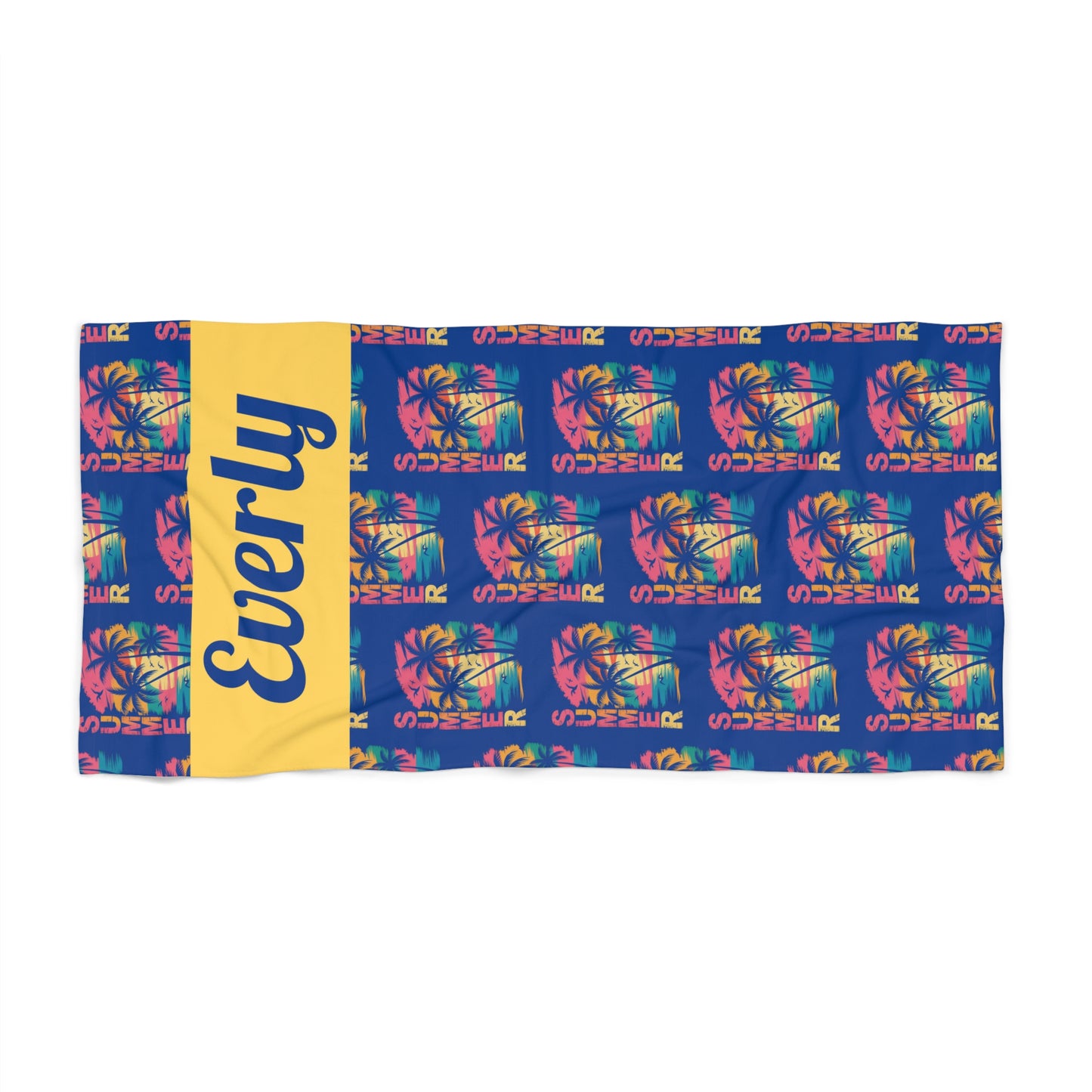 Summer Beach Towel — Personalized Name & Design