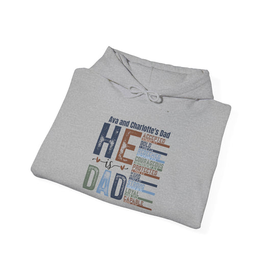 He Is Dad Custom Kid's Names Hoodie - Personalized Gift