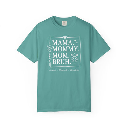 Mom Life Custom Name T-Shirt — Personalized Mom Script Graphic Tee