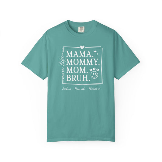 Mom Life Custom Name T-Shirt — Personalized Mom Script Graphic Tee