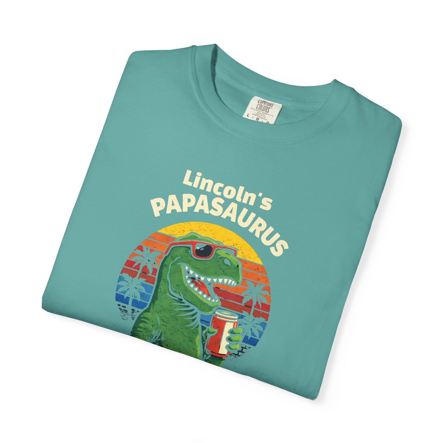 Papasaurus Custom Kid's Names— Fathers Day Tee