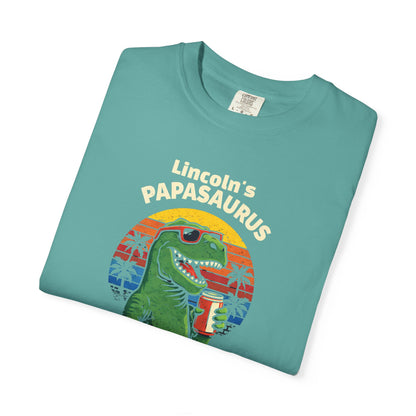 Papasaurus Custom Kid's Names— Fathers Day Tee