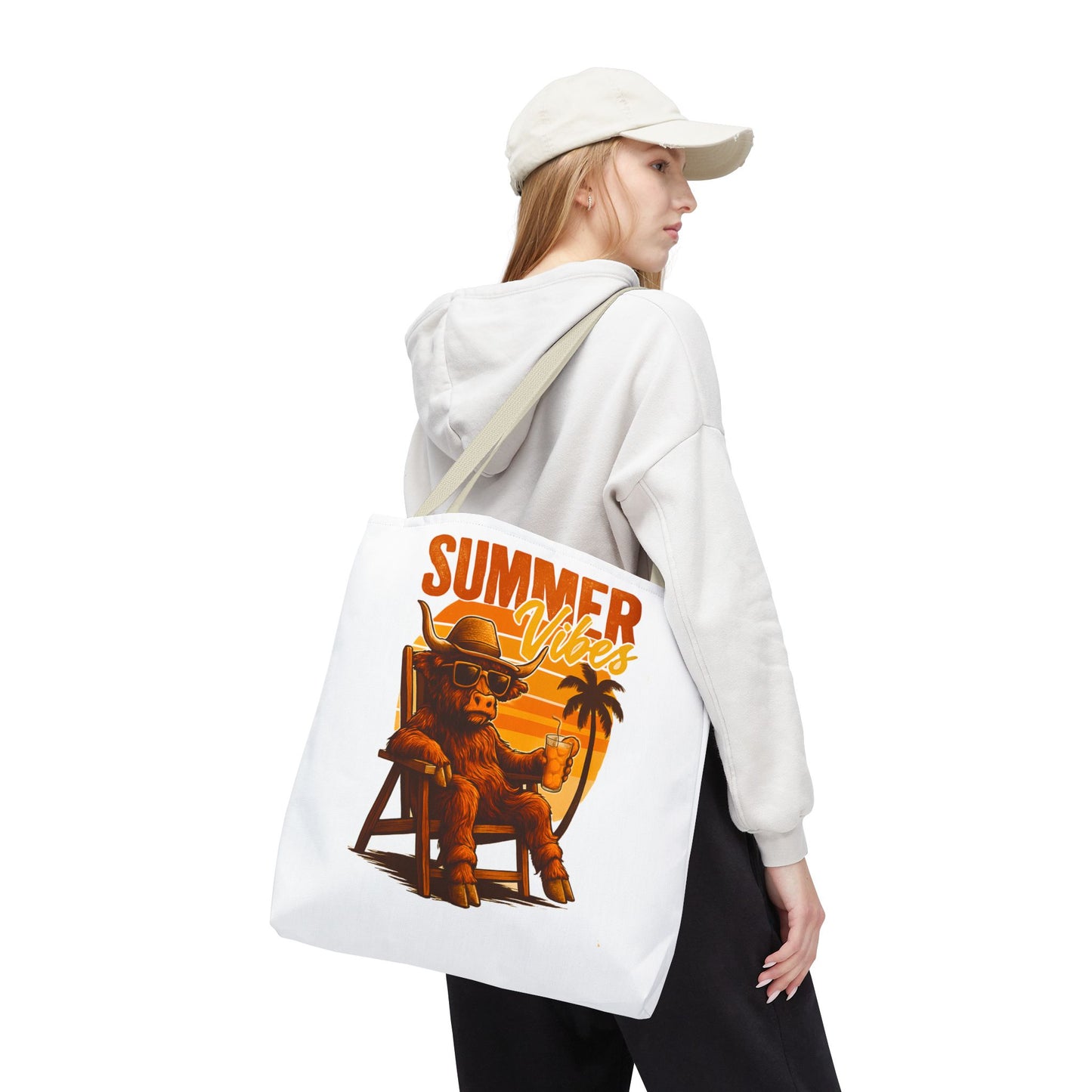 Highland Cow — Beach-Ready AOP Carryall