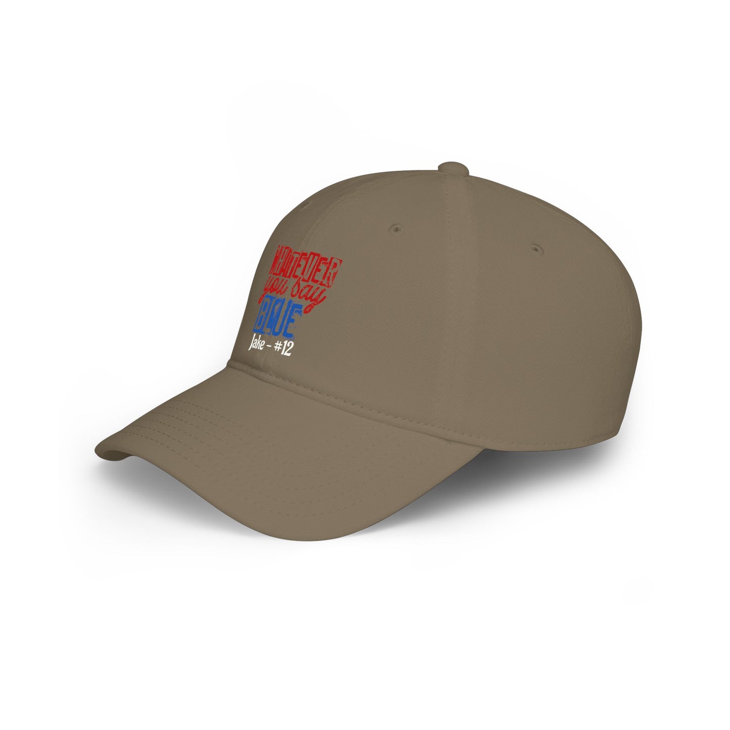 Whatever You Say Blue Low Profile Cap — Personalized Name & Number