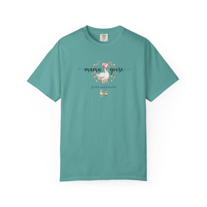 Mama Goose Custom Name T-Shirt — Personalized Mom Script Graphic Tee