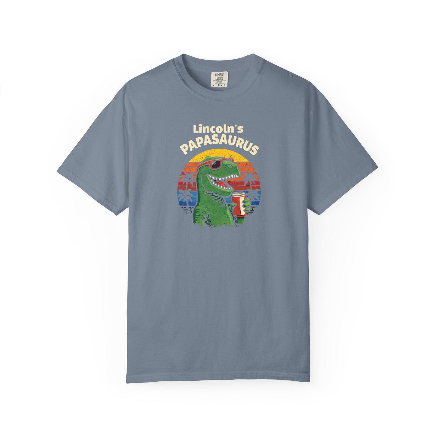 Papasaurus Custom Kid's Names— Fathers Day Tee
