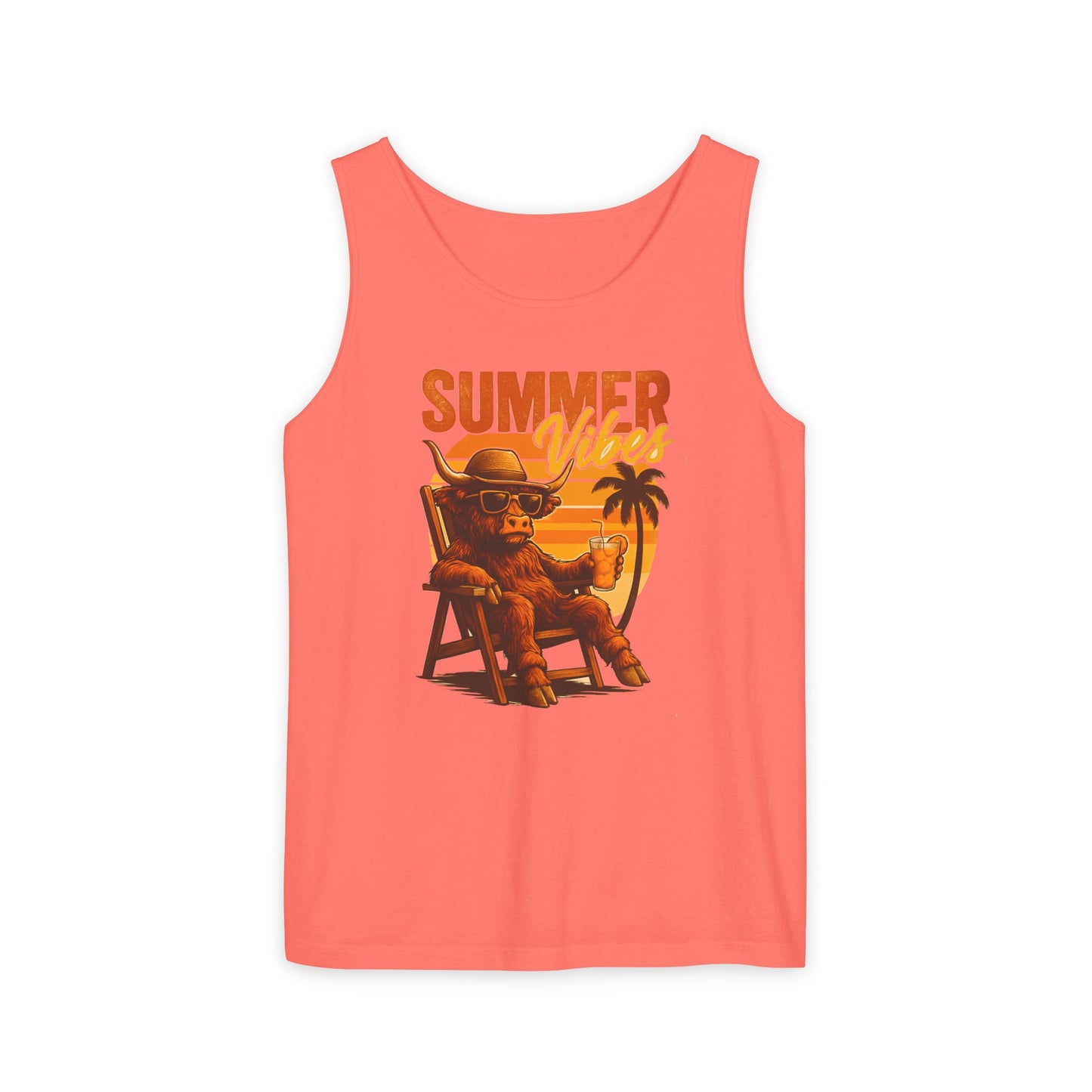 Highland Cow — Breathable Garment-Dyed Summer Tank