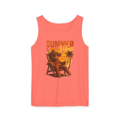 Highland Cow — Breathable Garment-Dyed Summer Tank