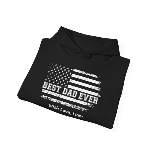 Best Dad Ever Custom Kid's Names Hoodie - Personalized Gift