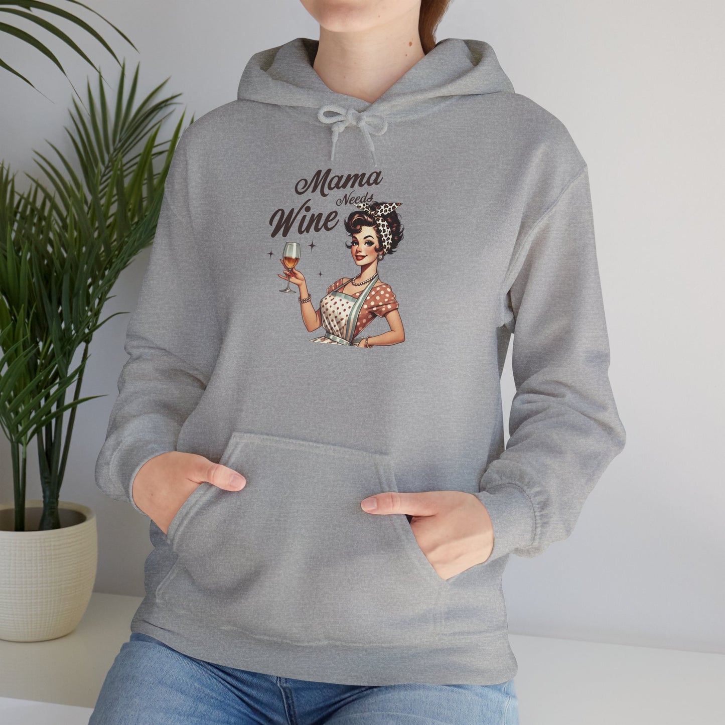 Mama Needs Wine Hoodie — Mom Hoodie