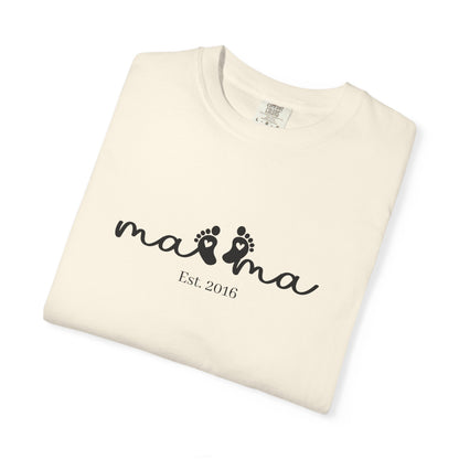 Mama Est. Custom Birth Year T-Shirt — Personalized Mom Script Graphic Tee