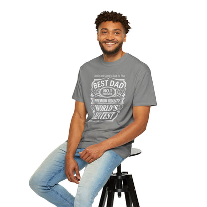 Premium Dad Custom Kid's Names— Fathers Day Tee
