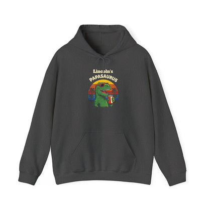 Papasaurus Custom Kid's Names Hoodie - Personalized Gift
