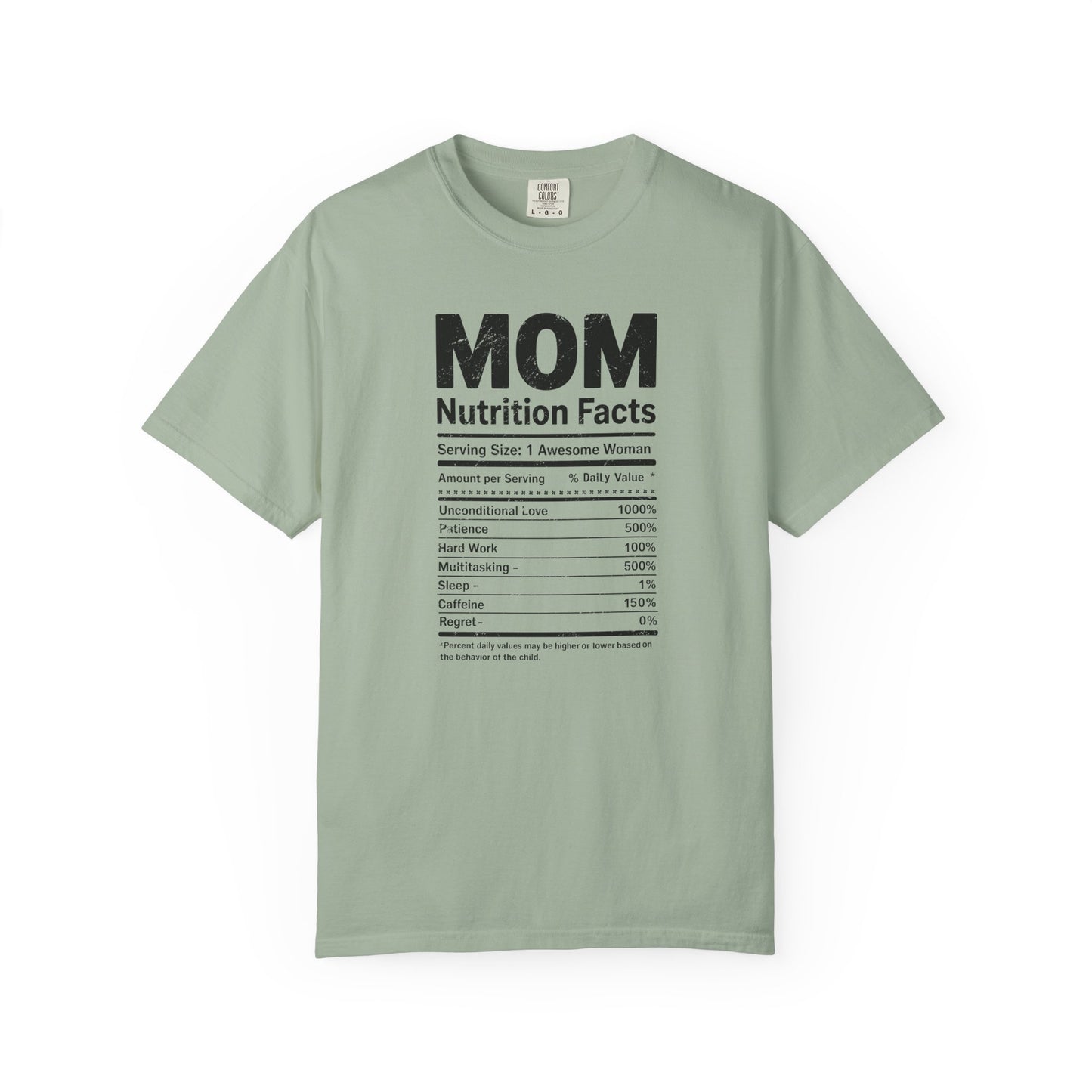 Mom Nutrition Facts T-Shirt — Mom Script Graphic Tee