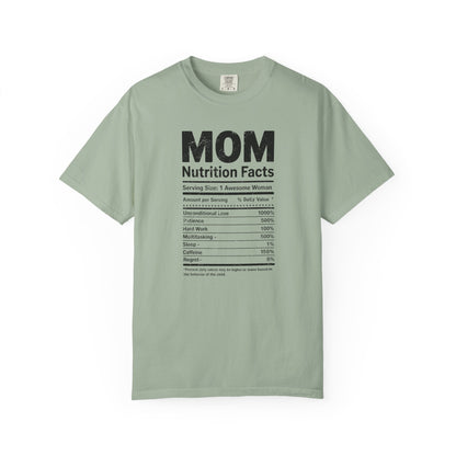 Mom Nutrition Facts T-Shirt — Mom Script Graphic Tee