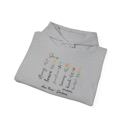 She Is Custom Kids Name Mama Hoodie — Personalized Mom Hoodie
