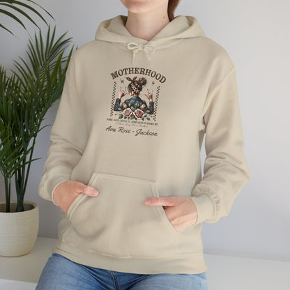 Rockin Motherhood Custom Kids Name Mama Hoodie — Personalized Mom Hoodie