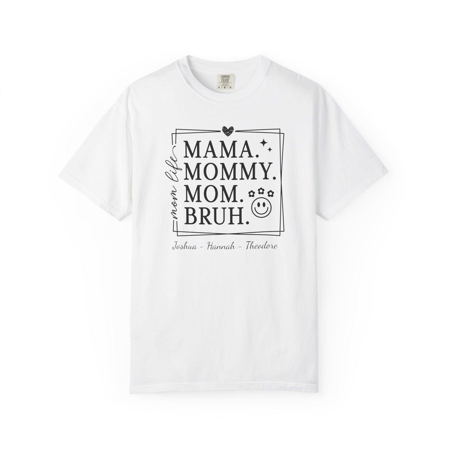 Mom Life Custom Name T-Shirt — Personalized Mom Script Graphic Tee