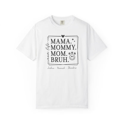 Mom Life Custom Name T-Shirt — Personalized Mom Script Graphic Tee