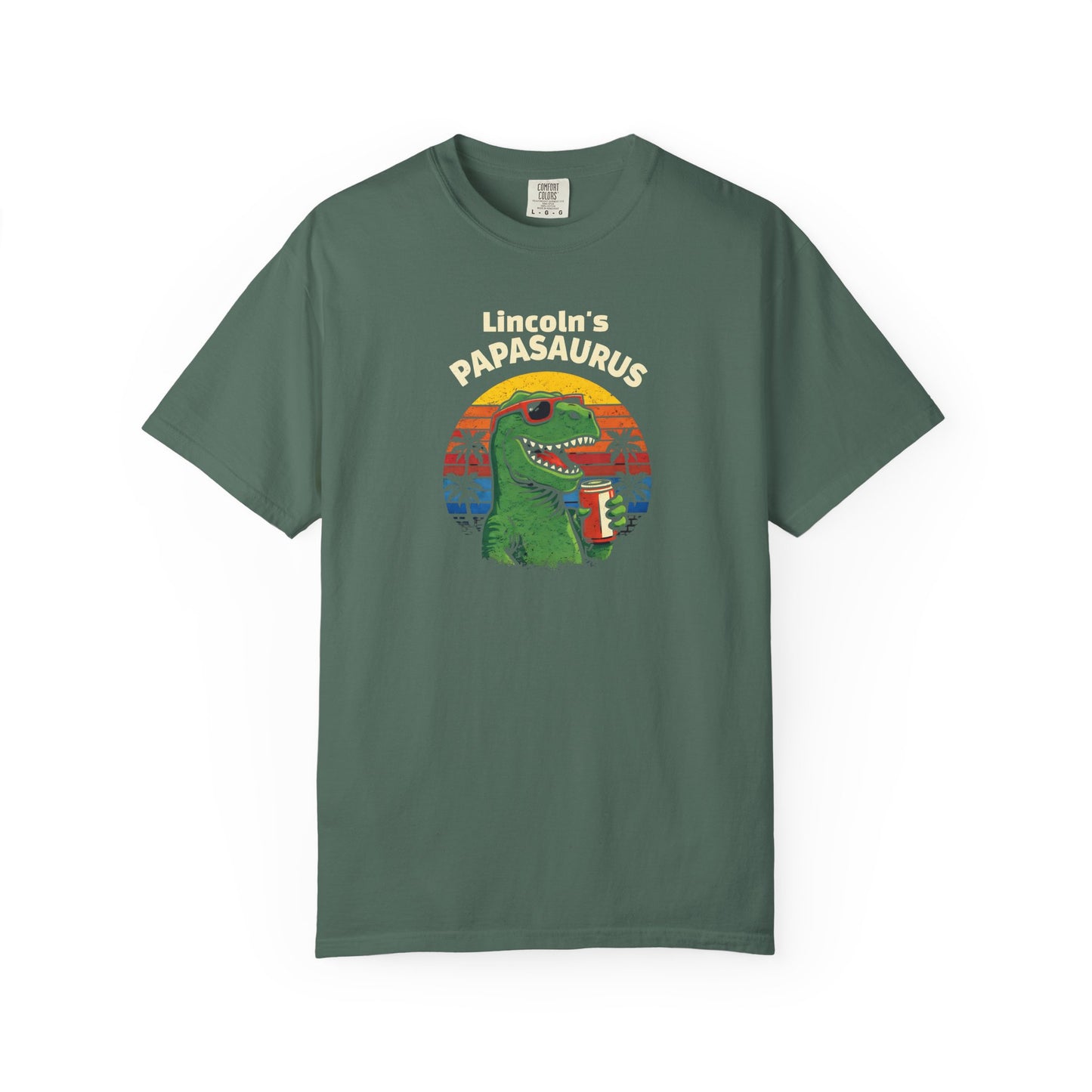 Papasaurus Custom Kid's Names— Fathers Day Tee