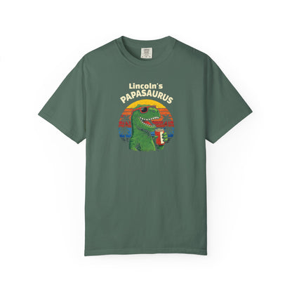 Papasaurus Custom Kid's Names— Fathers Day Tee