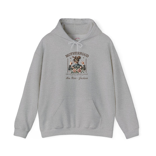 Rockin Motherhood Custom Kids Name Mama Hoodie — Personalized Mom Hoodie