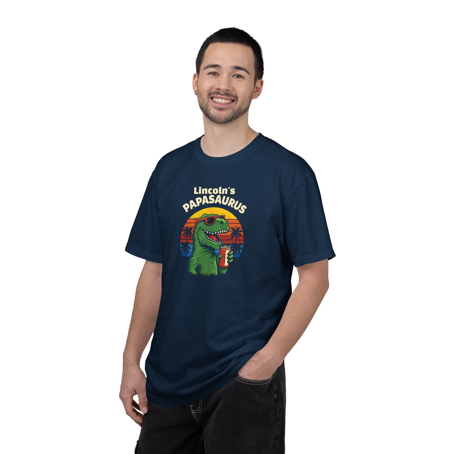 Papasaurus Custom Kid's Names— Fathers Day Tee