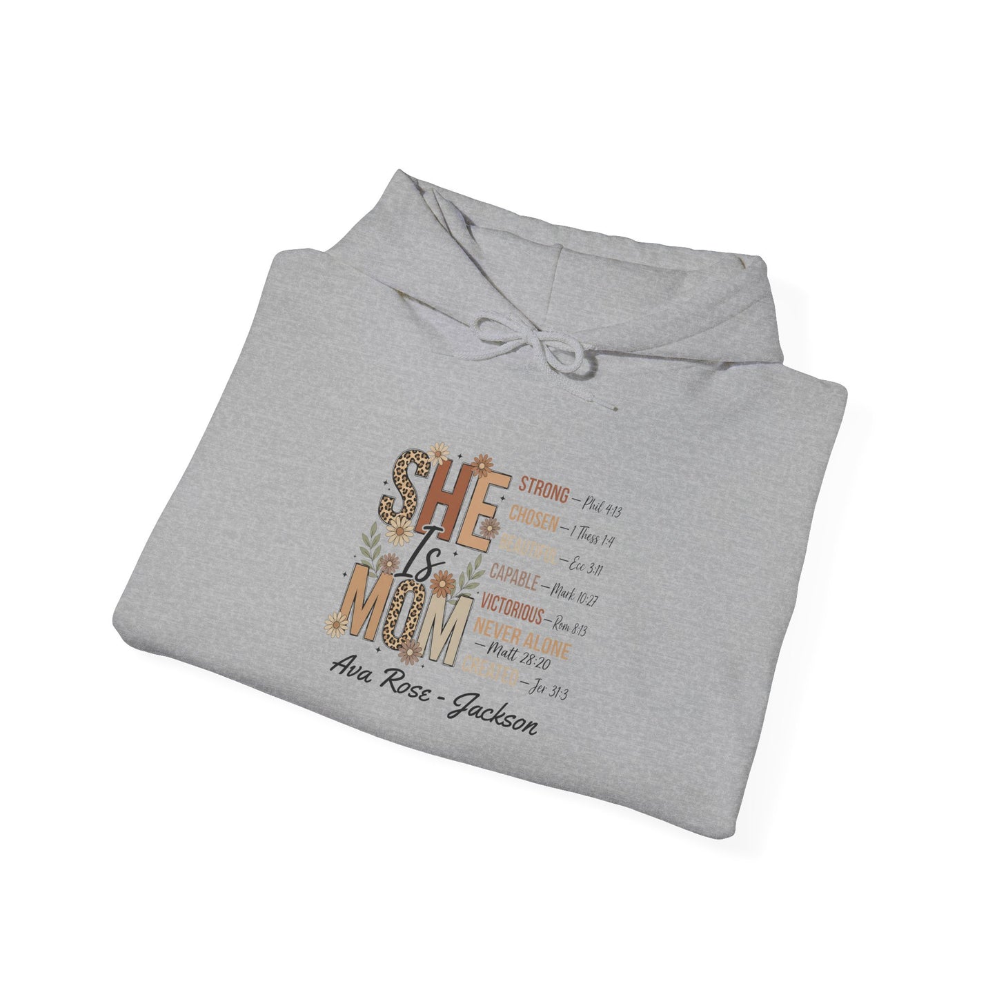 She Is Mom Custom Kids Name Mama Hoodie — Personalized Mom Hoodie