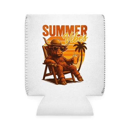 Highland Cow Can Cooler Sleeve — Personalized Can Koozie for BBQs & Beach Days