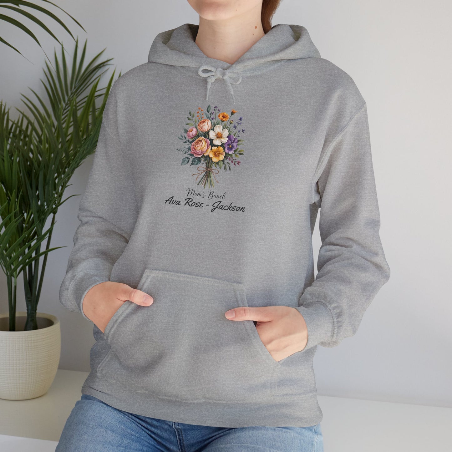 Mom's Bunch Custom Kids Name Mama Hoodie — Personalized Mom Hoodie