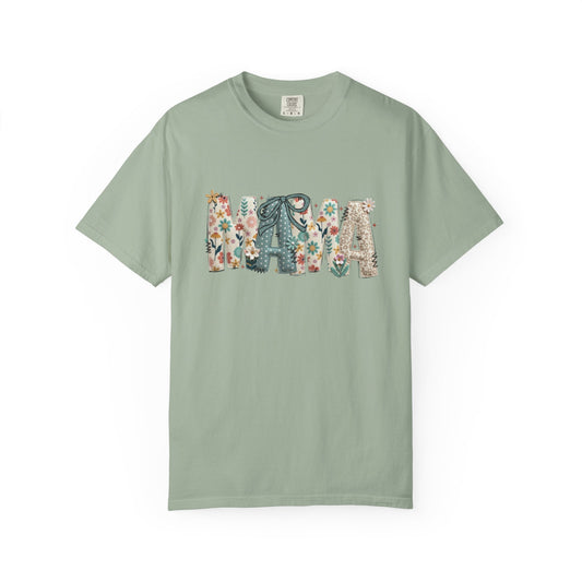 Floral Patchwork Mama — Mom Graphic T-Shirt