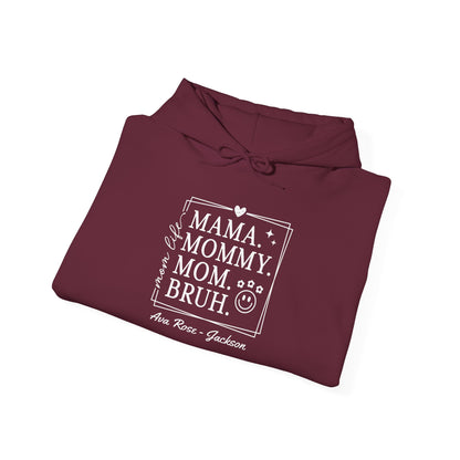 Mom Life Custom Kids Name Mama Hoodie — Personalized Mom Hoodie