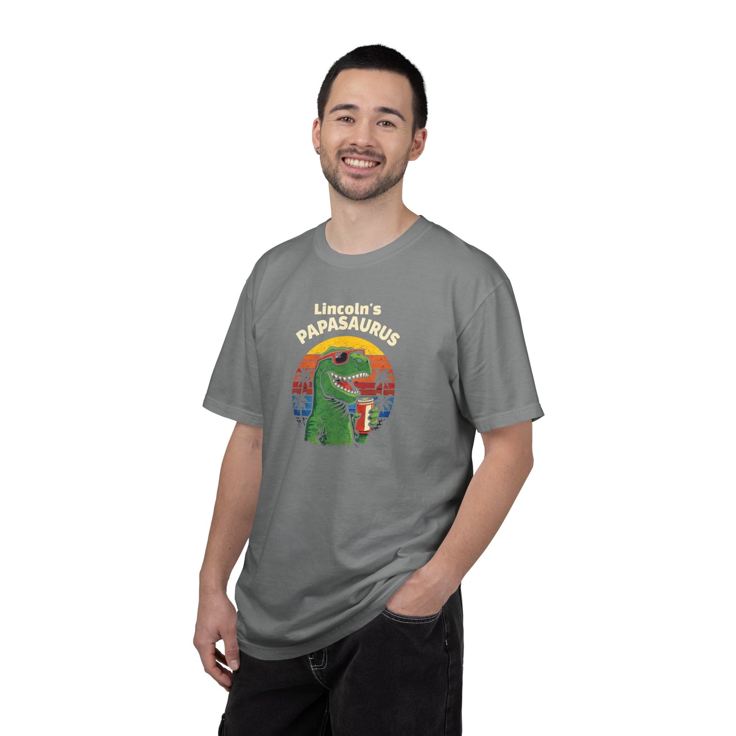 Papasaurus Custom Kid's Names— Fathers Day Tee