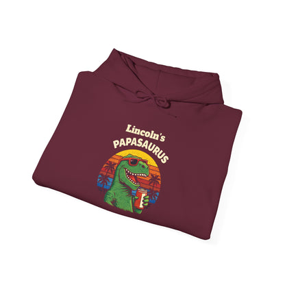 Papasaurus Custom Kid's Names Hoodie - Personalized Gift