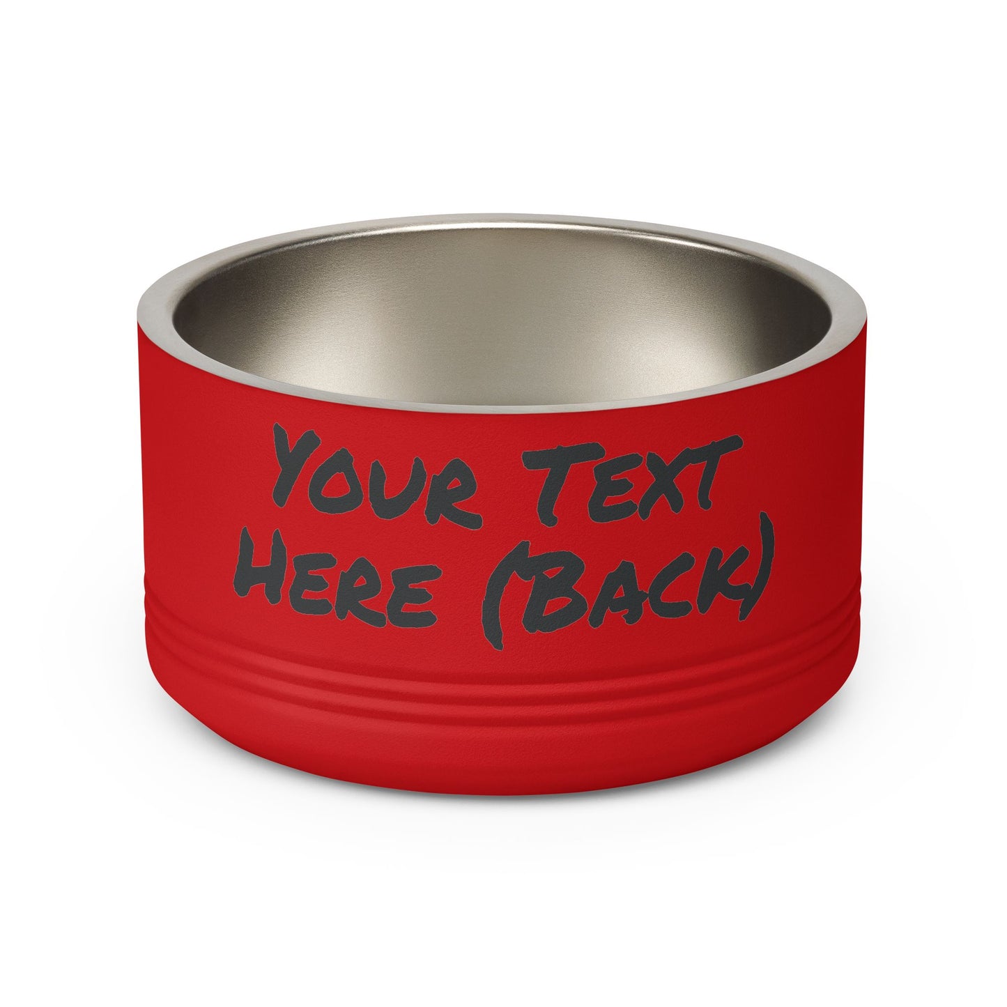 Custom Pet Bowl Black Text — Various Colors - 18oz Custom Dog & Cat Food Water Dish