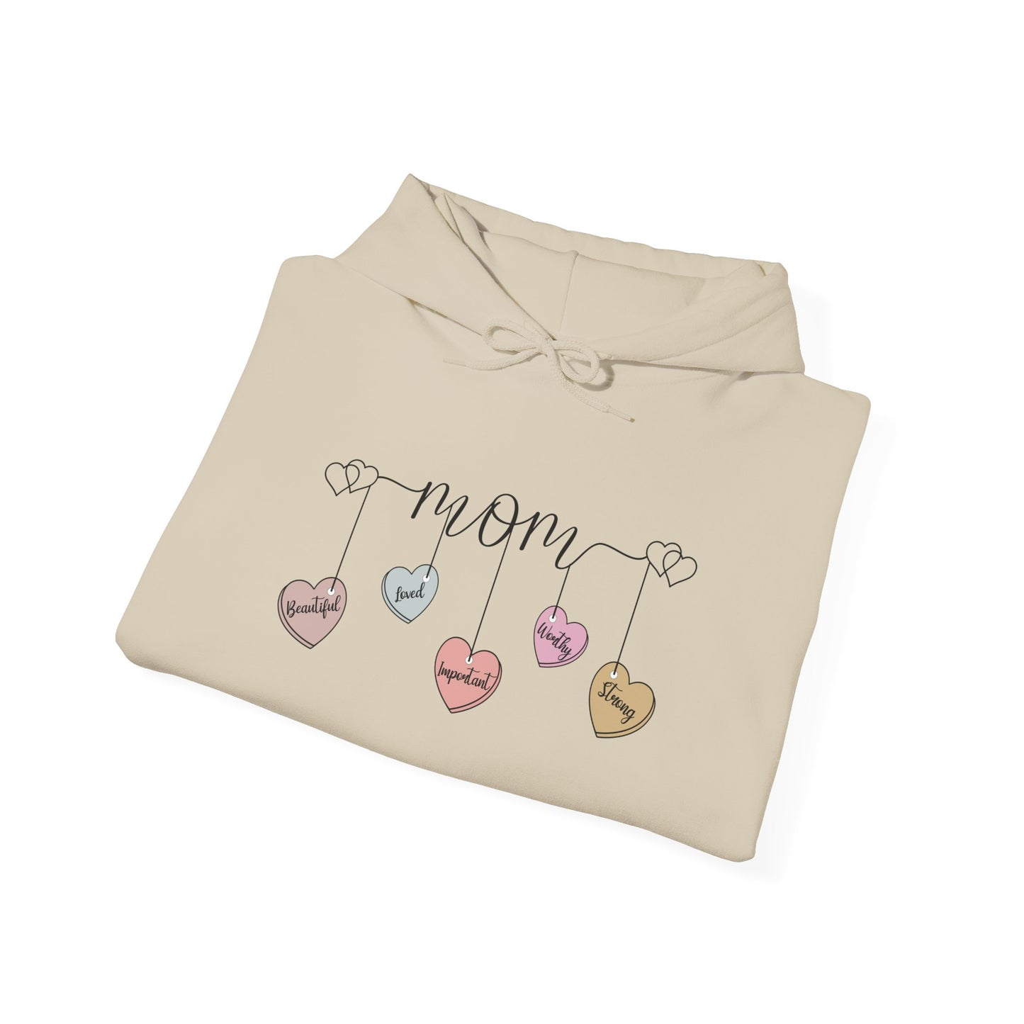 Mom Hearts — Graphic Hoodie