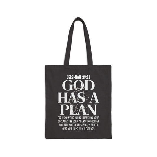 God Has A Plan-Cotton Canvas Tote Bag