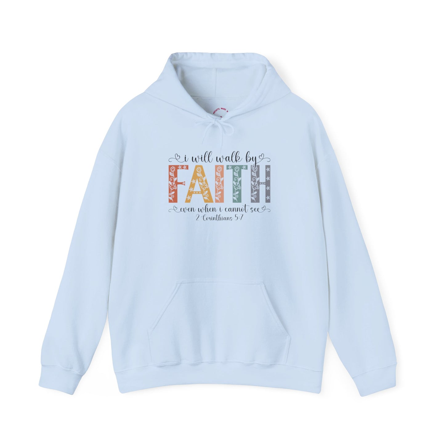 Walk By Faith — Inspirational Faith Graphic Hoodie