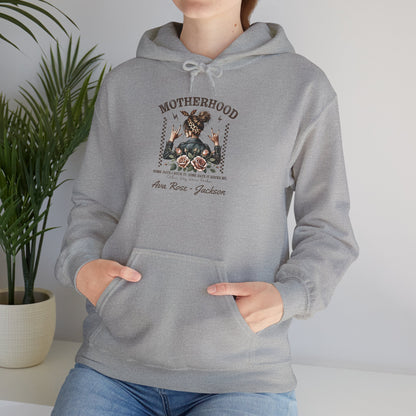 Rockin Motherhood Custom Kids Name Mama Hoodie — Personalized Mom Hoodie