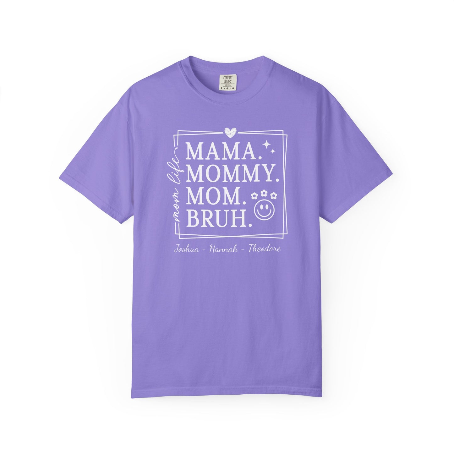 Mom Life Custom Name T-Shirt — Personalized Mom Script Graphic Tee