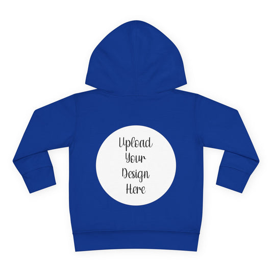*Custom Toddler Pullover Fleece Hoodie- Left Pocket and Back Design - Upload Your Design